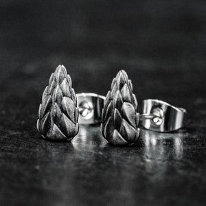 Dragon scale armor earrings, design scale earrings, simple and mysterious, comfortable forged earrings, unique design dragon earrings