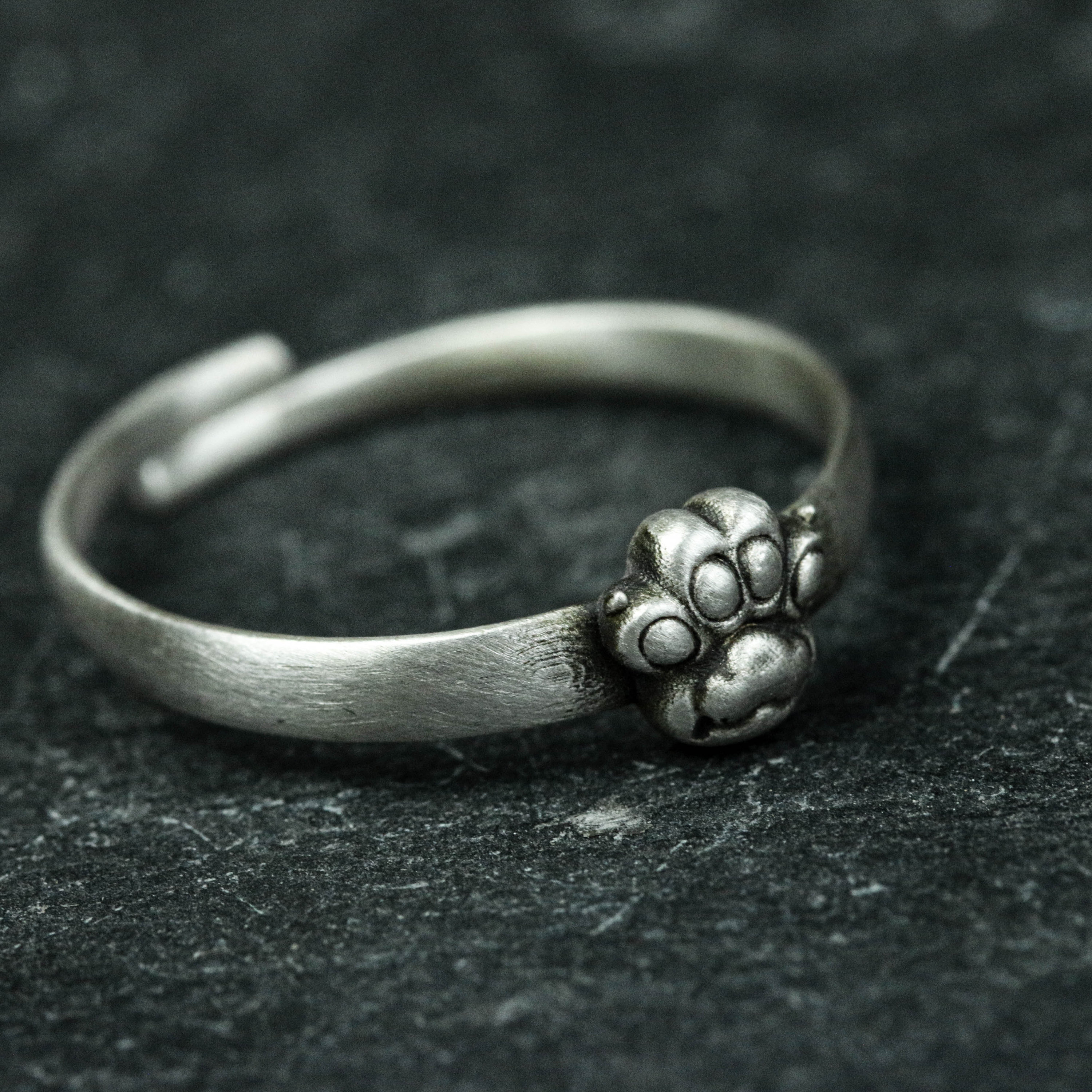 JewelryPalace Ring Cute Catpaw Open Adjustable Ring 925 Silver,Catpaw Print Silver Rings Ladies 925 Rings Women,Ladies Ring Sterling Silver Finger Girls,Gift Jewelry