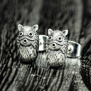 Cute owl earrings - Greek mythology jewelry - the symbol of the goddess of wisdom Athena, Japanese lucky bird earrings, happiness earrings