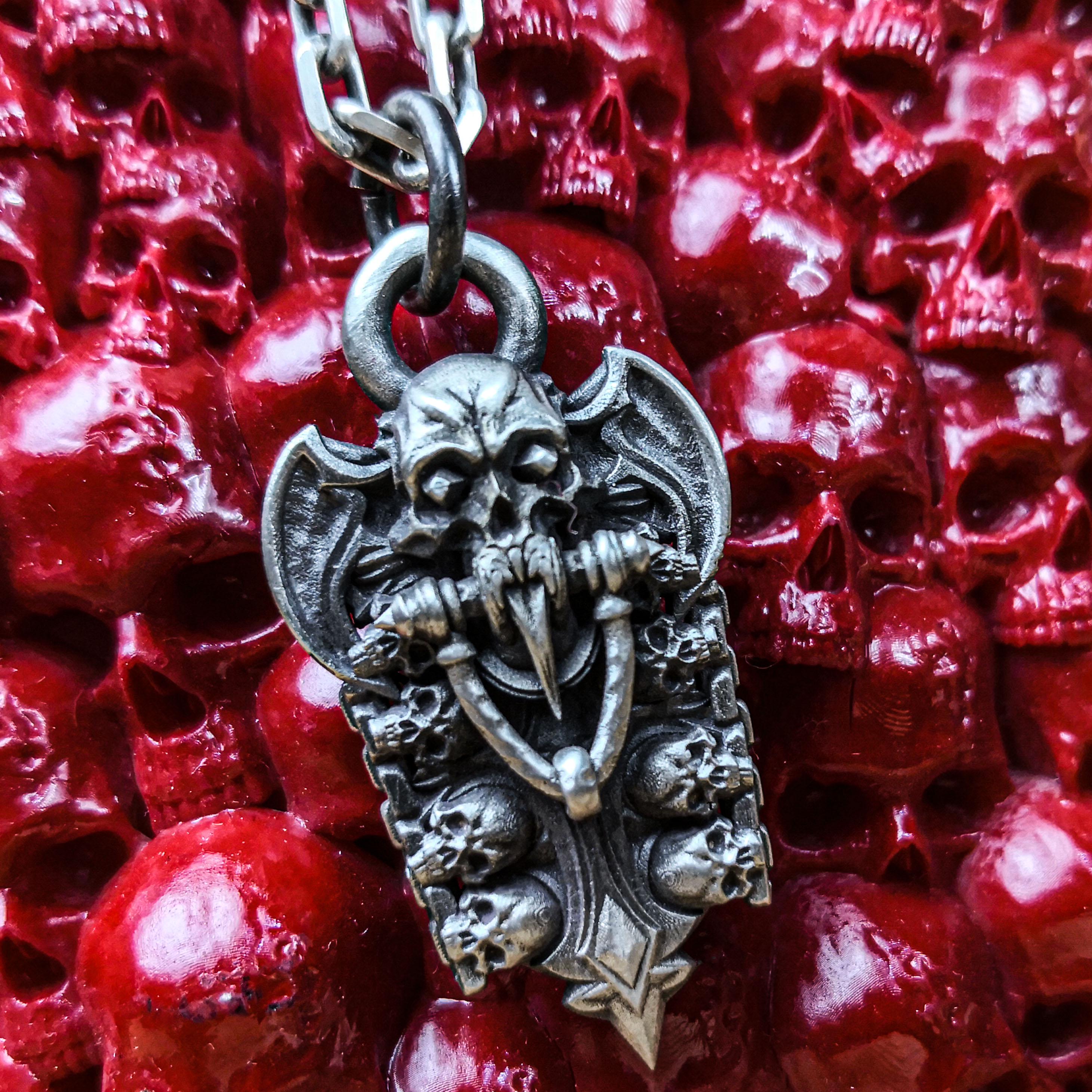 925 Silver Baphomet Pendant Necklace: Hell's Gate Mystical Jewelry