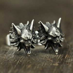 Gargoyle Earrings-Ghost Face Jewelry-Ghost Festival Gifts-Handmade Halloween Jewelry-Fantasy Earrings