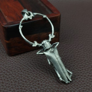 925 Sterling Silber Longhorn Anhänger Halskette, Käfer Anhänger Halskette, Geschenk für Insektenliebhaber, handwerkliche Produktion
