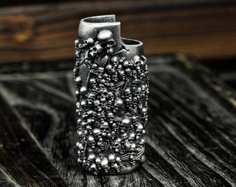 【値下げ中】シルバー事件 CASE#4.5 フェイス Sterling Silver Skull Lighter Case | Skull Lighter Case