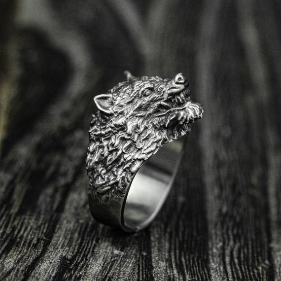 S*読様 gaboratory wolf ring silver 925 gaboratory wolf ring silver 925 Handmade 925 Sterling Silver