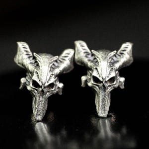 Fantasy helmet earrings, sci-fi helmet earrings, hunter helmet earrings, ghost mask earrings, stormtrooper earrings, weird jewelry gifts