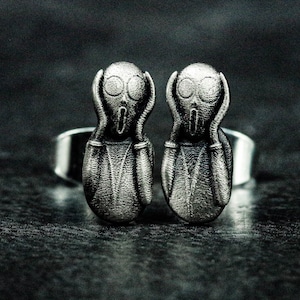 Horror ghost Halloween earrings/ghost earrings/exquisite women's silver earrings/horror silver jewelry gift/mask small earrings