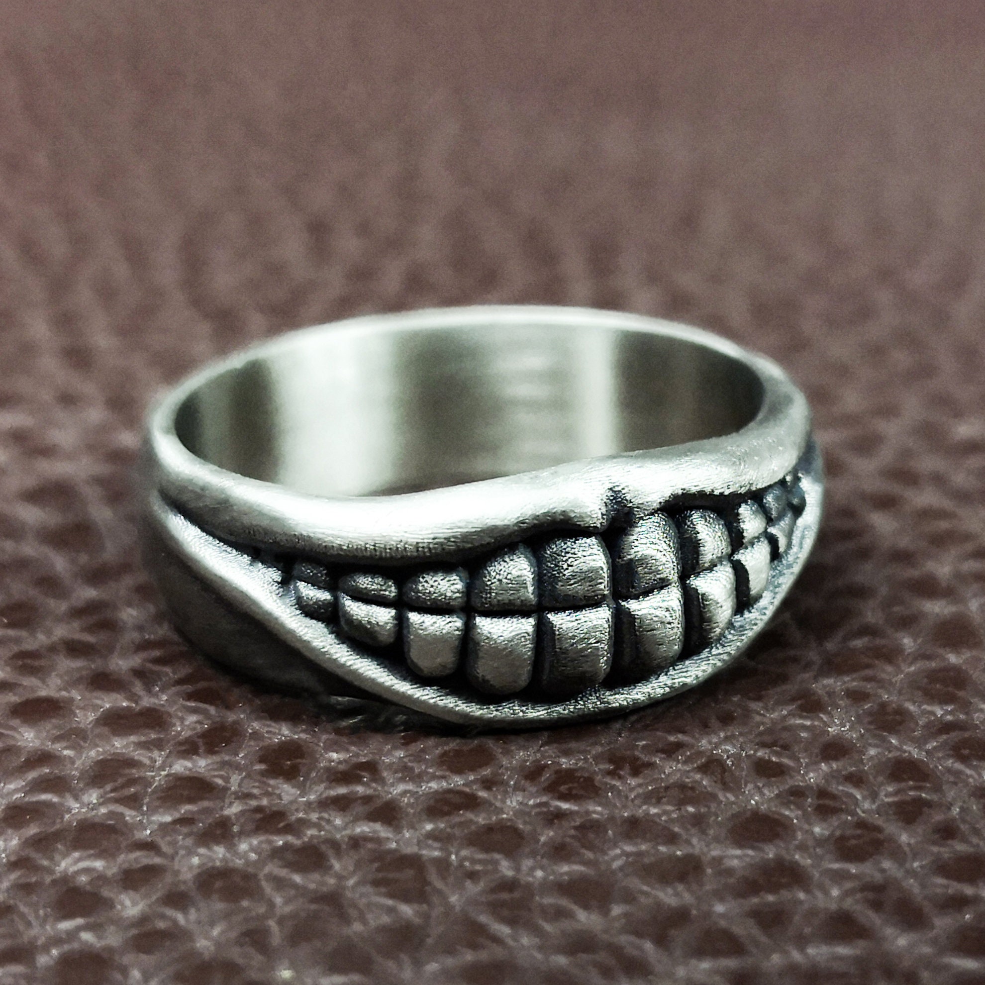 Silver Bucktooth Grin Ring: Whimsical Evil Smile Jewelry - Etsy