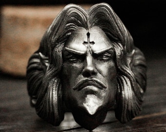 Dracula Vampir Ring: Sterling Silber Graf Vlad Ring