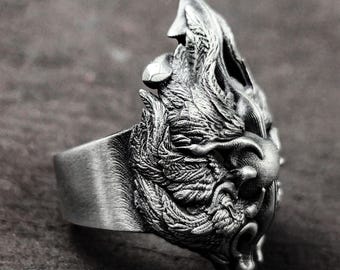 925 Silver Six-winged Angel Blessing Ring, Winged Ring