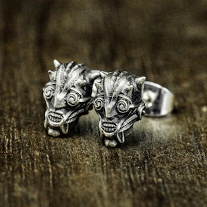 Handmade Seven Deadly Sins of Greed Fashion Personalized Earrings Boy Gift Anime Symbol Surrealism Original Design