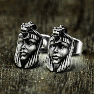 Crying goddess inspired design earrings, sad goddess earrings - Ancient Egyptian Pharaoh earrings, auspicious animal earrings, Egyptian art