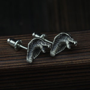 cobra gothic earrings, snake earrings, snake jewelry, quetzel earrings, mythology jewelry gifts, quetzel gifts, unisex earrings