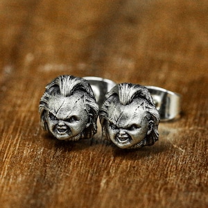 Ghost baby sterling silver earrings-interesting jewelry-cute silver jewelry-metal gifts-autumn and winter earrings-witch earrings