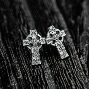 Boucles d'oreilles baroques orthodoxes\Boucles d'oreilles croix\Bijoux de style baroque oriental\Boucles d'oreilles médiévales\Fait main\Superbes boucles d'oreilles croix