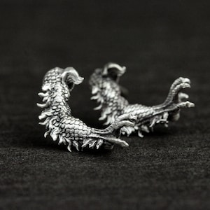 Dragon Foot 925 Silver Earrings, Dragon Silver Earrings, Dragon Rhyme Simple Earrings - Handmade