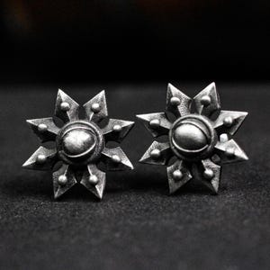 Eye of the Sun earrings, Celtic octagonal star earrings, sunlight earrings, floral earrings, earring gifts for mom