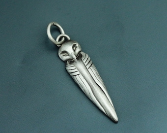 Owl 925 Silver Pendant Necklace: Handmade Bird Jewelry