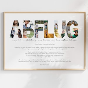 Abschiedsgeschenk Kita Kindergarten Erzieher Erzieherin Fotogeschenk Collage personalisiertes Geschenk Abschluss Einschulung