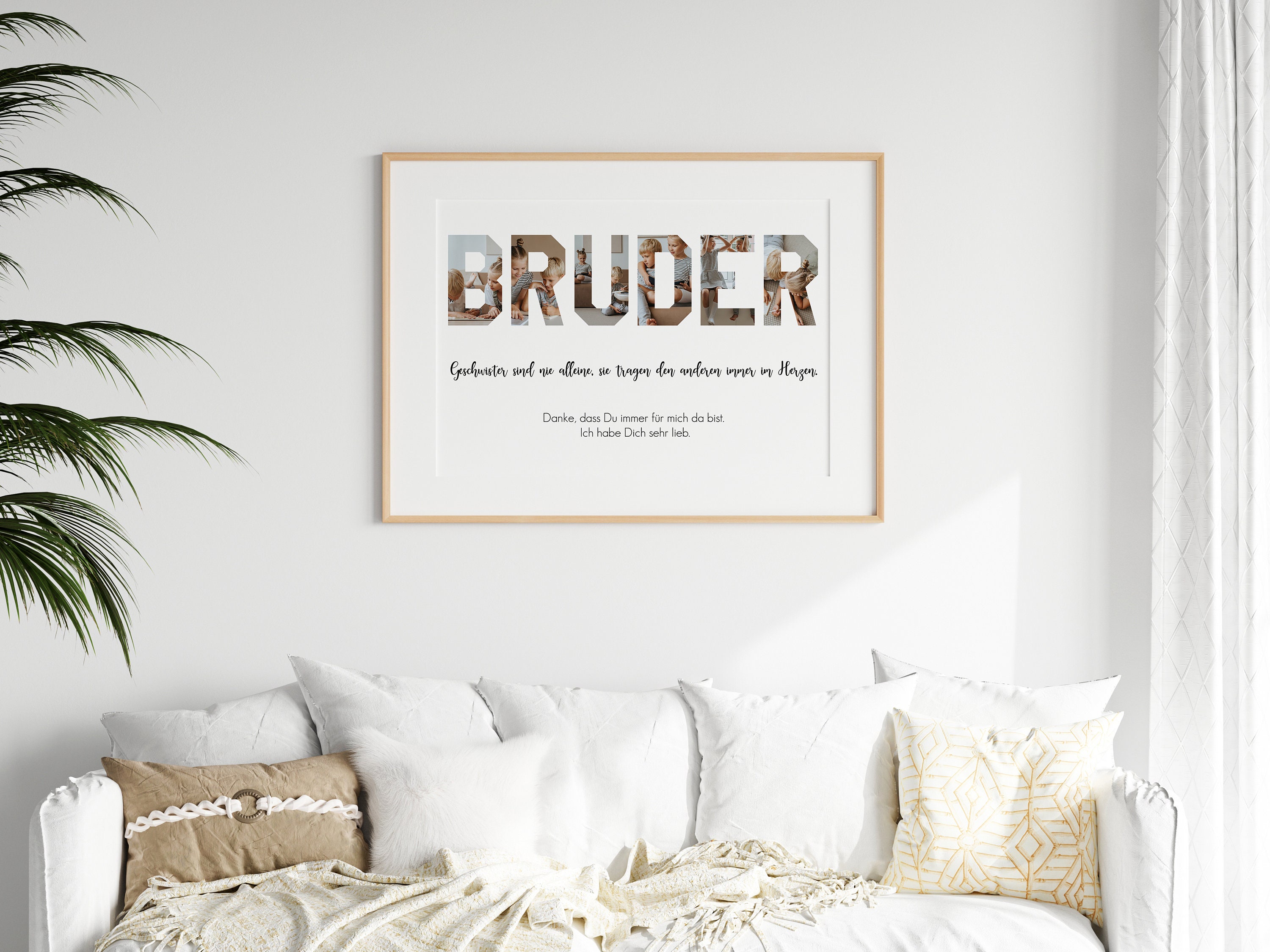 Geschenk Für Bruder Zum 40. Geburtstag Geschenk Bruder Personalisiertes Fotogeschenk Geschenk Bruder