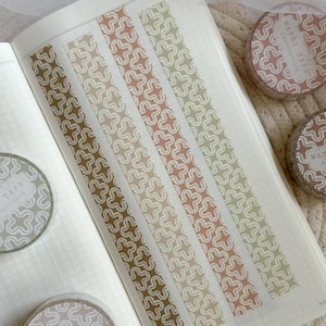 washi tape met kruispatroon, afplaktape, schrijfwaren voor in dagboeken, washi tape, zachte washi tape, zomerdagboeken, zomerschrijfwaren