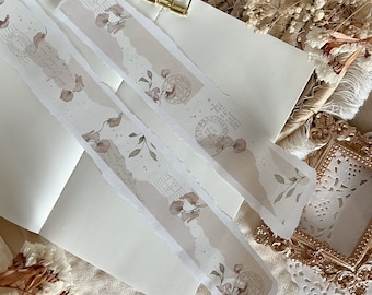 chutes de papier floral 30 mm washi tape, ruban de masquage, ruban washi floral, ruban washi esthétique