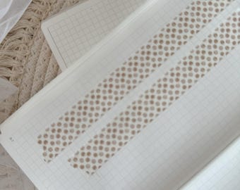 Brown Polka dots vintage washi tape, masking tape, journaling stationery washi tape, neutral washi tape, vintage washi tape