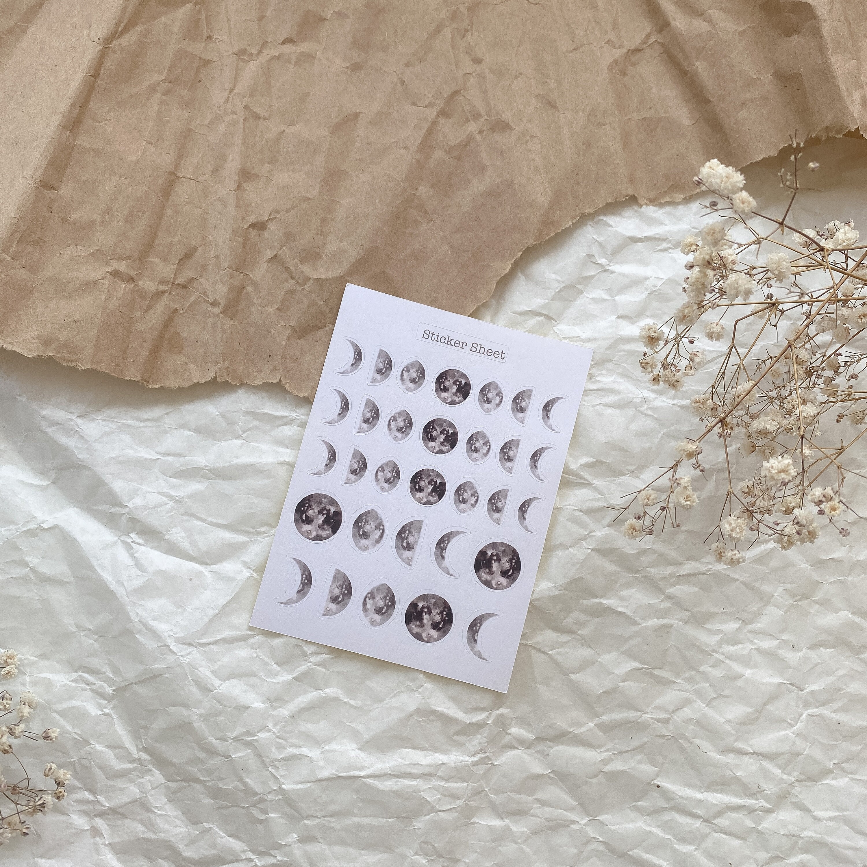 Moonphases Sticker Sheet for Journaling and Penpaling - Etsy