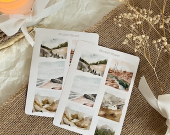 Landscape paper sticker sheet