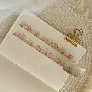 nastro washi prato di fiori selvatici, nastro washi fiore, nastro pianificatore, nastro a tema primaverile, campo di fiori, prato, nastro washi per pianificatore