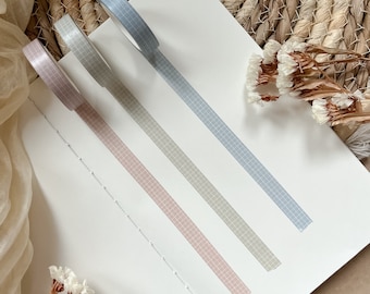 pastell green, blue and pink grid washi tape | masking tape , washi tape, planner washi tape