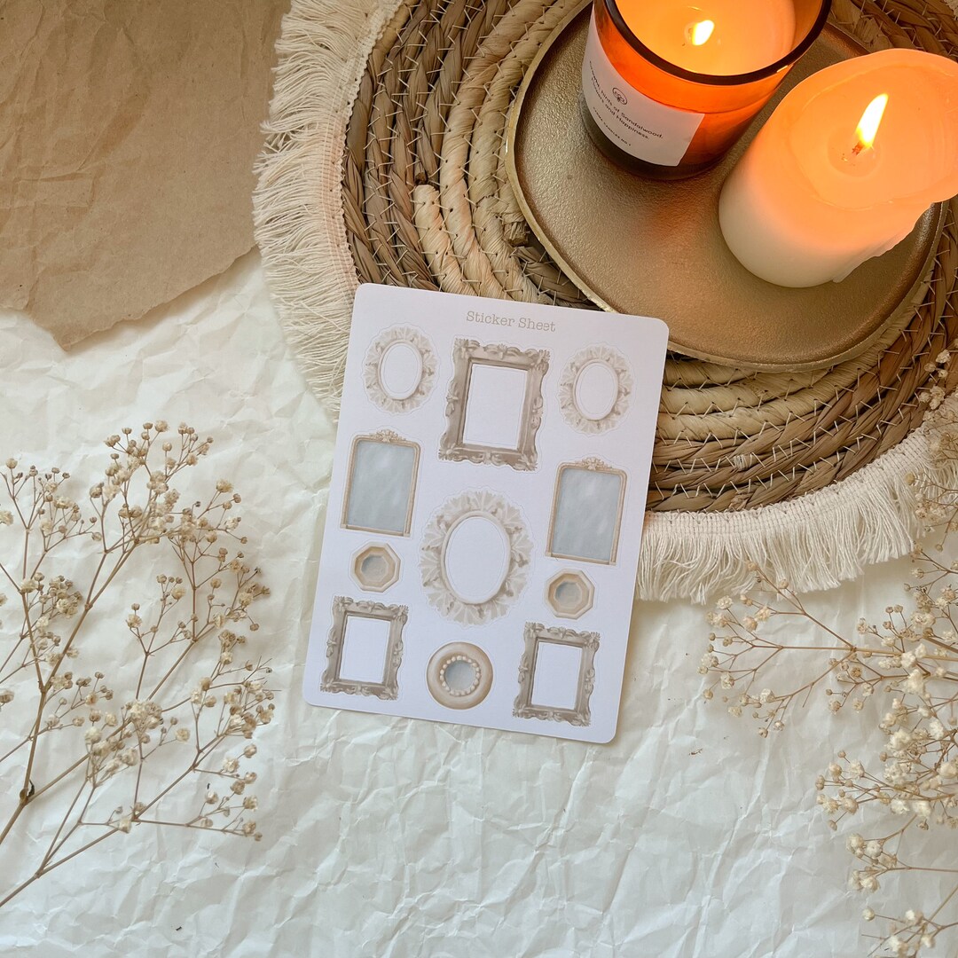 Vintage Frames and Mirrors Sticker Sheet Etsy