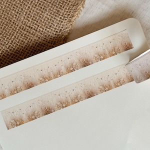 fita washi de prado de outono, fita adesiva, fita washi de papelaria para registro no diário, fita washi floral, fita washi de outono