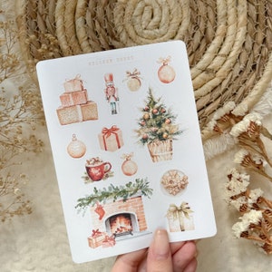 Christmas Day sticker sheet, book stickers, Christmas sticker sheet, winter sticker sheet