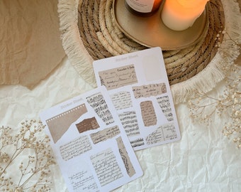Paper scraps for journaling sticker sheets