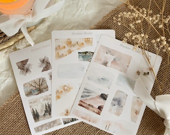 Texture landscape paper scraps