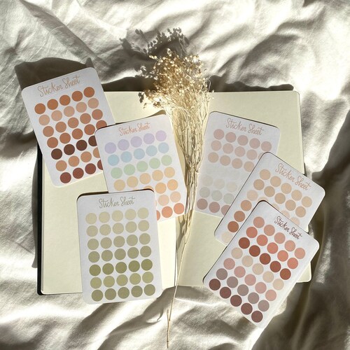 Sticker Sheet Mini Dots Different Color Options Bullet Etsy