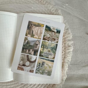 hoja de pegatinas de imagen de jardín de cabaña, pegatina de diario, suministros de diario, pegatina del planificador, hoja de pegatinas de imagen, pegatina de primavera, jardín