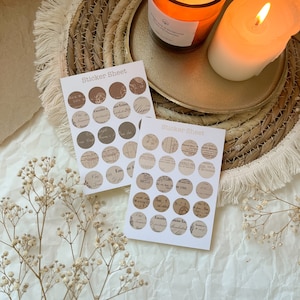 Vintage ephemera dots sticker sheet