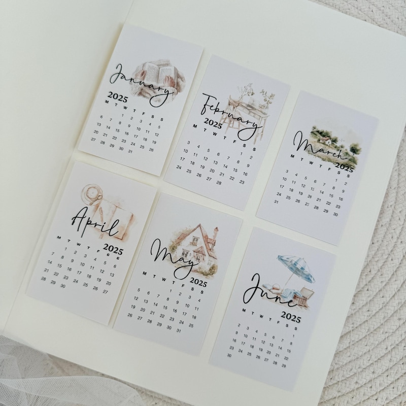 Cute 2025 monthly calendars Etsy.de