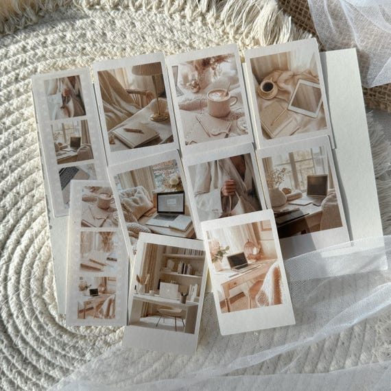 Planner Girl Aesthetic Die Cut Polaroid Picture Sticker Pocket