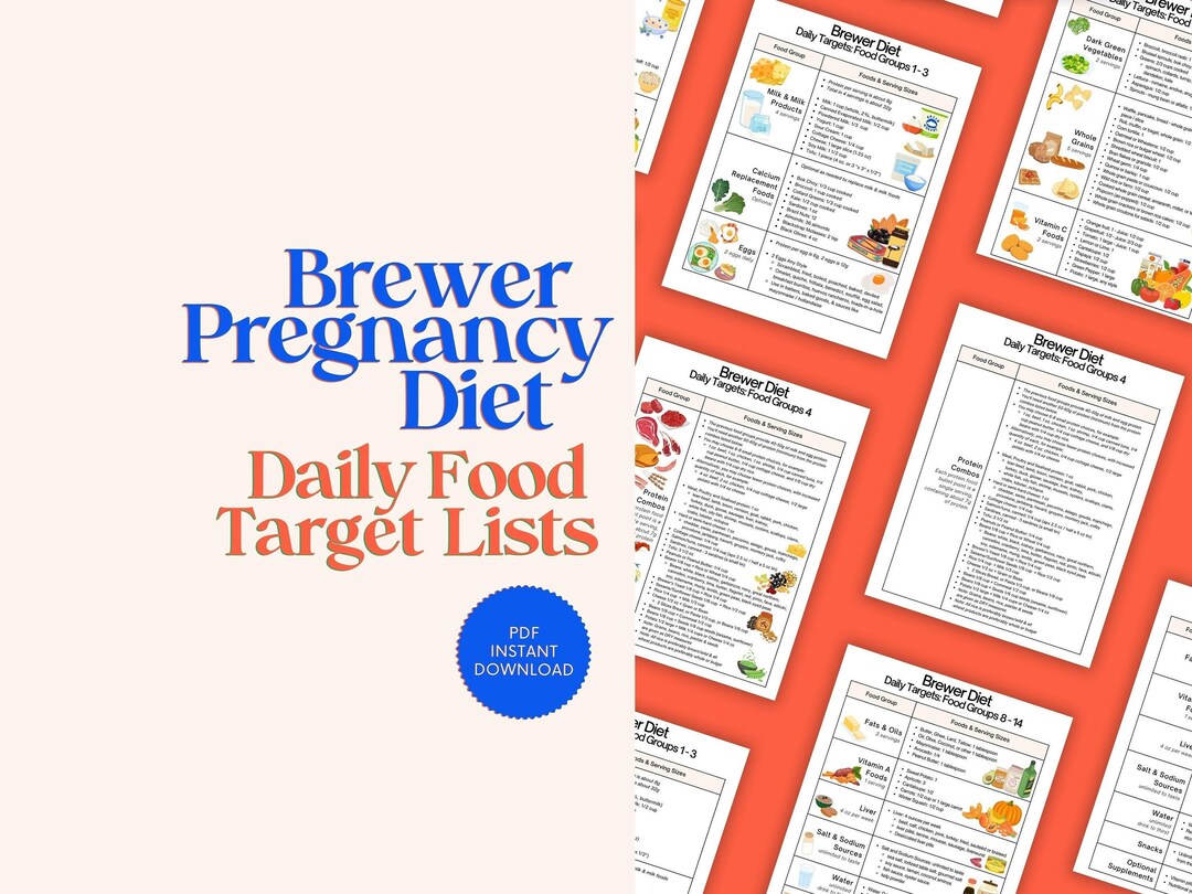 Brewer Pregnancy Diet Foods List Printable Prenatal Diet - Etsy