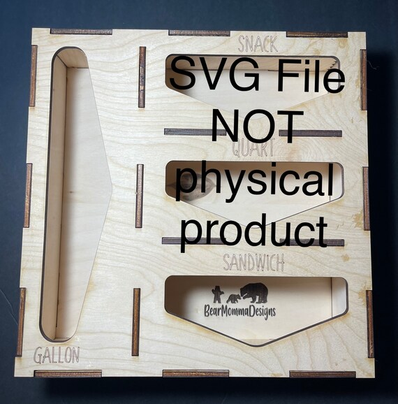 Baggie Holder SVG Ziplock Bag Organizer SVG Laser cut file Etsy