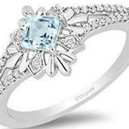 Enchanted Disney Frozen 2 Elsa Snowflake Engagement Ring/ 925 Etsy