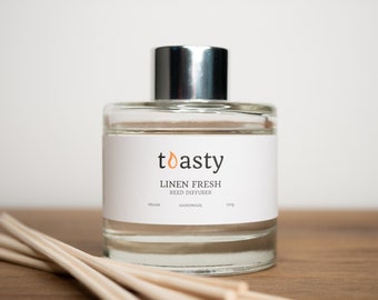 Linen Fresh Reed Diffuser | Eco Friendly | Vegan | Christmas New Year Gift