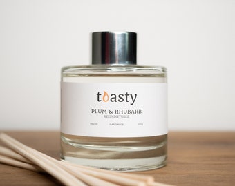 Plum & Rhubarb Reed Diffuser | Eco Friendly | Vegan | Christmas New Year Gift