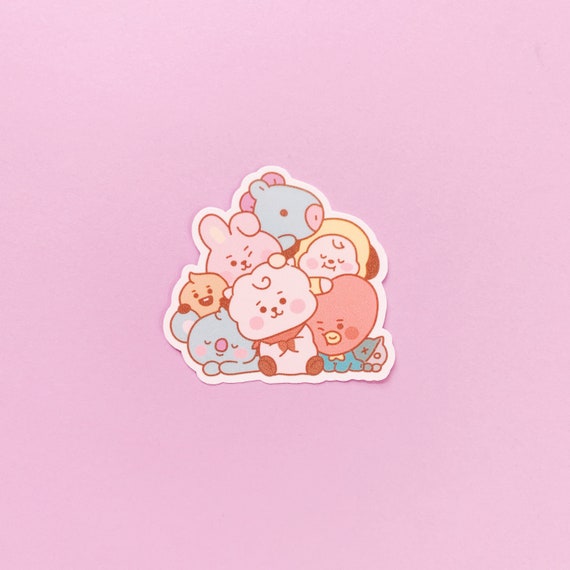 Kawaii Bt21 Sticker Bts Kpop Sticker Etsy