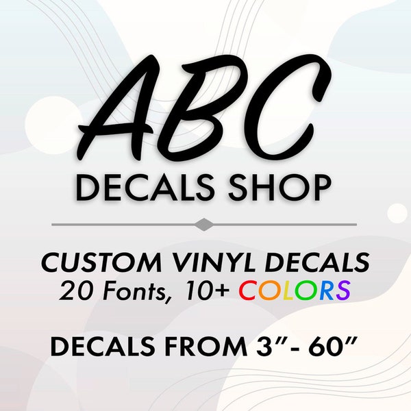 Custom Vinyl Decals | Name decals | Custom Decals | Car Decals | Large Word Decals | Large Name Decals | Tumbler Decals | Large Decals