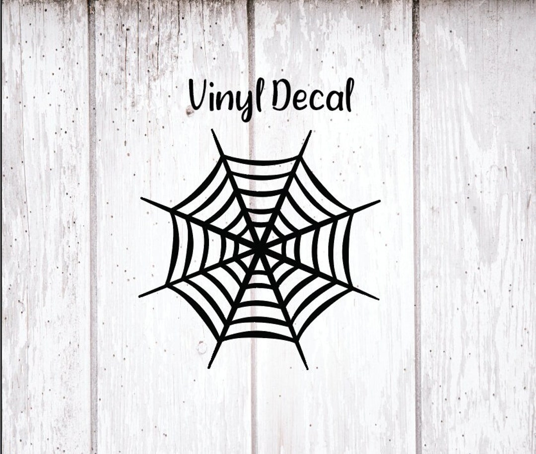 Spider Web Decal Spider Web Sticker Halloween Spider Web - Etsy