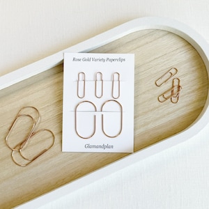 Rose Gold Planner Clips - Mini Paper Clips - Jumbo Paper Clips - Planner Accessories - Rose Gold paperclips