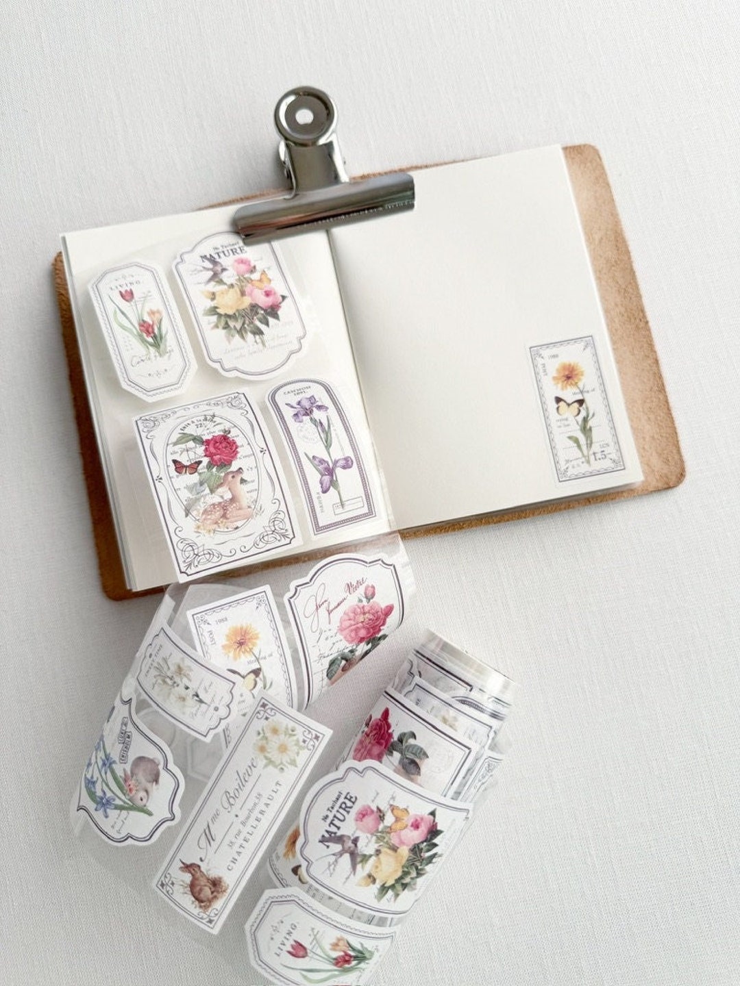Floral Washi Sticker Roll - Garden Planner, Journal Stickers - Etsy